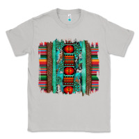Moon Dust serape aztec leopard and turquoise glitter with gemstone brushstroke Classic Tee - Artiststas