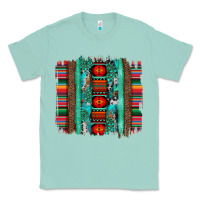 Seafoam serape aztec leopard and turquoise glitter with gemstone brushstroke Classic Tee - Artiststas