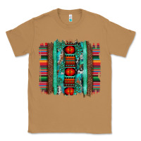 Toasted Coconut serape aztec leopard and turquoise glitter with gemstone brushstroke Classic Tee - Artiststas