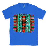 True Royal serape aztec leopard and turquoise glitter with gemstone brushstroke Classic Tee - Artiststas