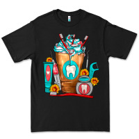 Black Dentist Cold Drink Frappe Premium Tee - FaDigitalArtStudio