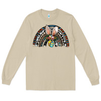 Mushroom easter rainbow Long Sleeve Tee - CowhideDigitalArt