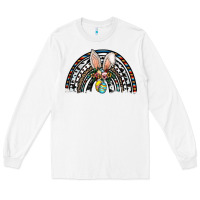 White easter rainbow Long Sleeve Tee - CowhideDigitalArt