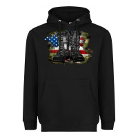 Black american flag with army boots Heavyweight Hoodie - RanaPortraitStore