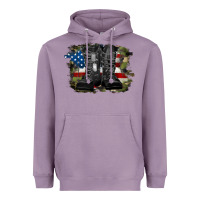 Lavender american flag with army boots Heavyweight Hoodie - RanaPortraitStore