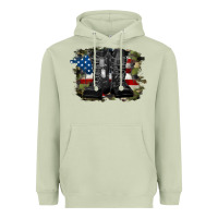 Matcha american flag with army boots Heavyweight Hoodie - RanaPortraitStore