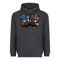 Smoke american flag with army boots Heavyweight Hoodie - RanaPortraitStore