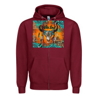 Burgundy wild soul boho bull skull Zipper Hoodie - RanaPortraitStore