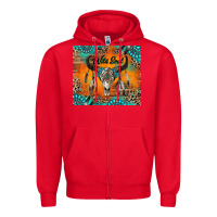 Red wild soul boho bull skull Zipper Hoodie - RanaPortraitStore