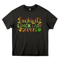 Asphalt St. Patrick's Luckiest lunch lady ever Heavy Core Tee - OliviaCreatesArt