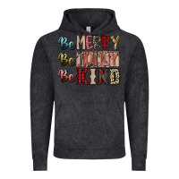Vintage Black be merry be jolly be kind Vintage Hoodie - SublimationCraftShop