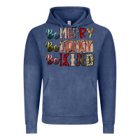 Vintage Denim be merry be jolly be kind Vintage Hoodie - SublimationCraftShop