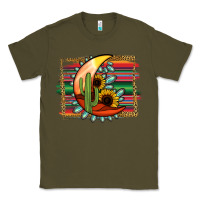 Army Green Desert Moon With Serape Background Classic Tee - Jasminsmagicworld