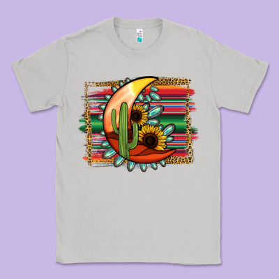 Desert Moon With Serape Background Classic Tee Designed By Jasminsmagicworld