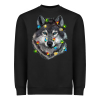 Black Christmas with wolf Heavyweight Sweatshirt - RanaPortraitStore