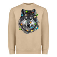 Mushroom Christmas with wolf Heavyweight Sweatshirt - RanaPortraitStore