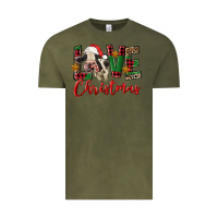Vintage Olive love christmas holstein heifer Vintage Tee - FaDigitalArtStudio