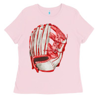 Bubblegum Pink Catchers Mitt Fa Element Ladies Tee - FaDigitalArtStudio