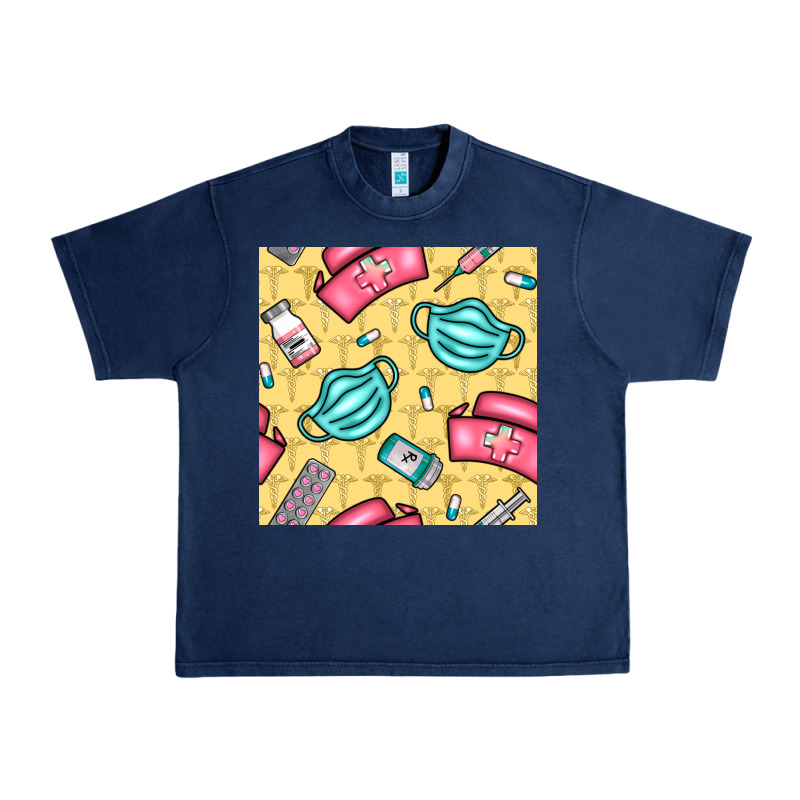 Nurse Medicine Seamless Pattern Urban Heavy Tee by BundleAndBundleShop | Teevron