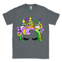 Charcoal Heather unicorn mardi gras olivia Classic Tee - OliviaCreatesArt