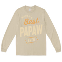 Mushroom Mens Best Papaw Ever Funny Dad / Grandpa Long Sleeve Tee - DesigneFamous