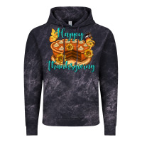 Cloud Black Happy Thanksgiving Pumpkin Pie Vintage Hoodie - LillyAllenDesigns