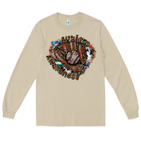 Mushroom Autism Awareness Baseball Long Sleeve Tee - CowhideDigitalArt