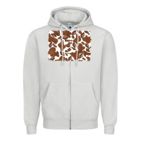 Dove Grey distressed chocolate milkshake cowhide Zipper Hoodie - RanaPortraitStore