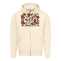 Sandshell distressed chocolate milkshake cowhide Zipper Hoodie - RanaPortraitStore