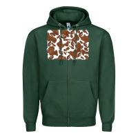 Sports Green distressed chocolate milkshake cowhide Zipper Hoodie - RanaPortraitStore
