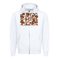 White distressed chocolate milkshake cowhide Zipper Hoodie - RanaPortraitStore