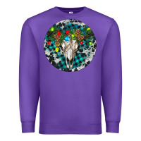 Purple Bull Skull Christmas Premium Sweatshirt - RanaPortraitStore