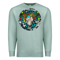 Seafoam Bull Skull Christmas Premium Sweatshirt - RanaPortraitStore