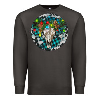 Smoke Bull Skull Christmas Premium Sweatshirt - RanaPortraitStore