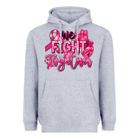 Heather Grey we fight together breast cancer Heavyweight Hoodie - RanaPortraitStore