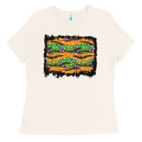 Bone Halloween Skull Background Ladies Tee - BundleAndBundleShop