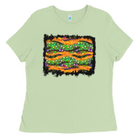 Matcha Halloween Skull Background Ladies Tee - BundleAndBundleShop