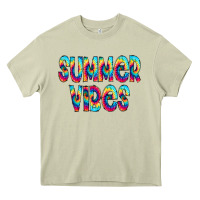 Summer Vibes Tie Dye Doodle Heavy Core Tee | Teevron