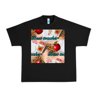 Black Best Teacher Seamless Pattern Urban Heavy Tee - BundleAndBundleShop