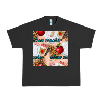Pigment Black Best Teacher Seamless Pattern Urban Heavy Tee - BundleAndBundleShop