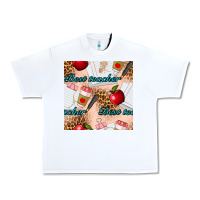 White Best Teacher Seamless Pattern Urban Heavy Tee - BundleAndBundleShop