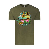 Vintage Olive Campeche State Of Mexico Map Vintage Tee - RanaPortraitStore