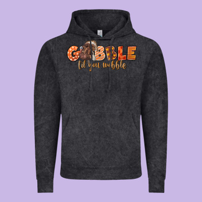 Gobble Gobble Til You Wobble Vintage Hoodie Designed By Lillyallendesigns