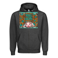 Charcoal Heather whats shakin bacon baby pig Zipper Hoodie - RanaPortraitStore