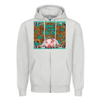 Dove Grey whats shakin bacon baby pig Zipper Hoodie - RanaPortraitStore