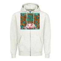Oatmeal Heather whats shakin bacon baby pig Zipper Hoodie - RanaPortraitStore