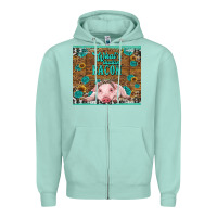 Seafoam whats shakin bacon baby pig Zipper Hoodie - RanaPortraitStore