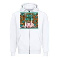 White whats shakin bacon baby pig Zipper Hoodie - RanaPortraitStore