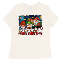 Bone merry christmas gnomies wagon Ladies Tee - FaDigitalArtStudio