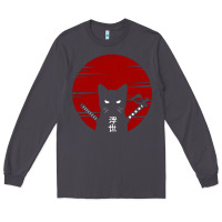 Smoke ninja cat japanese Long Sleeve Tee - DesigneFamous